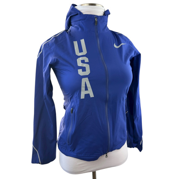 Nike Shield Jacket Hypershield Running Team USA Olympic Blue 807361-455 Small - Picture 16 of 16